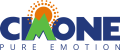 Logo Cimone Pure Emotion con montagna verde e sole stilizzato su sfondo bianco